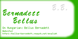 bernadett bellus business card